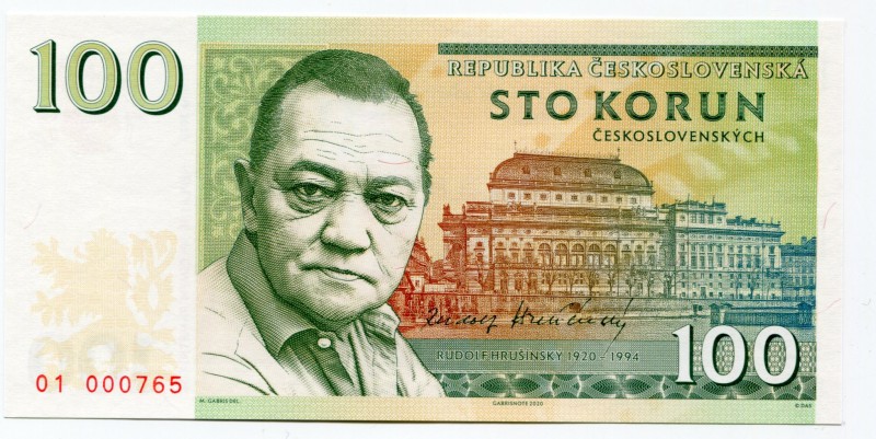 Czech Republic 100 Korun 2020 Specimen "Rudolf Hrušínský"
Fantasy Banknote; Lim...