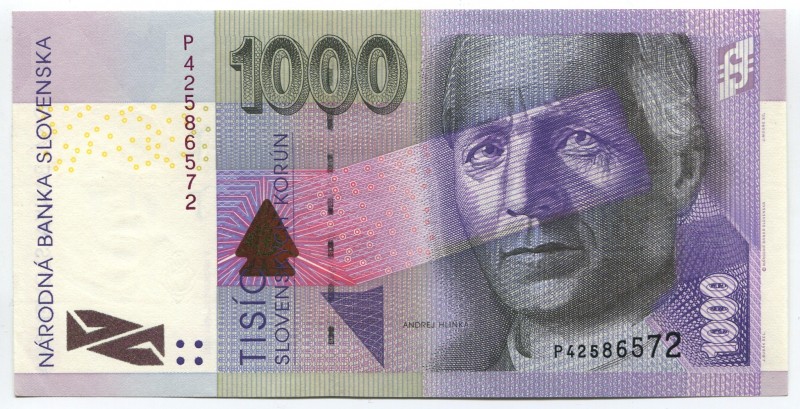 Slovakia 1000 Korun 2002
P# 42a; № P42586572; AUNC