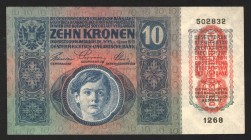 Austria 10 Kronen 1919
P# 52; Not common in this condition; UNC
