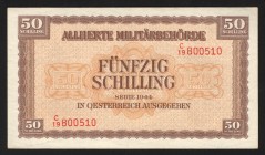 Austria Allied Occupation 50 Schilling 1944
P# 109; UNC