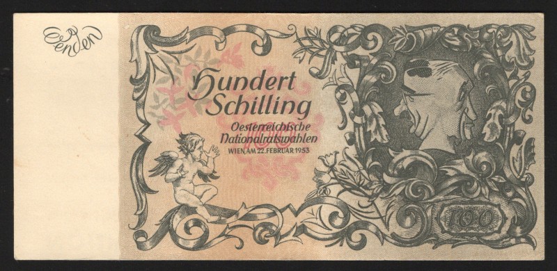 Austria Anti-Government Agitation 100 Schilling 1953
UNC-