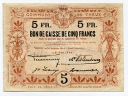 Belgium 5 Francs 1914 Commune De Theux
.