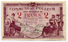 Belgium 2 Francs 1915 Commune De Polleur
.