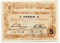 Belgium 5 Francs 1915 Commune De Hodimont
UNC