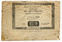 France 10 Livres 1792
P# A66b; № 14189me; F-VF