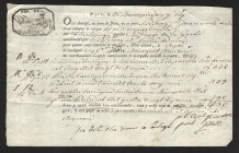 France Nice Ship Custom Document 1830
Paper with watermark; XF