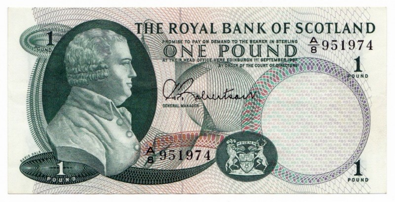 Scotland 1 Pound 1967
P#327; XF+ — aUNC