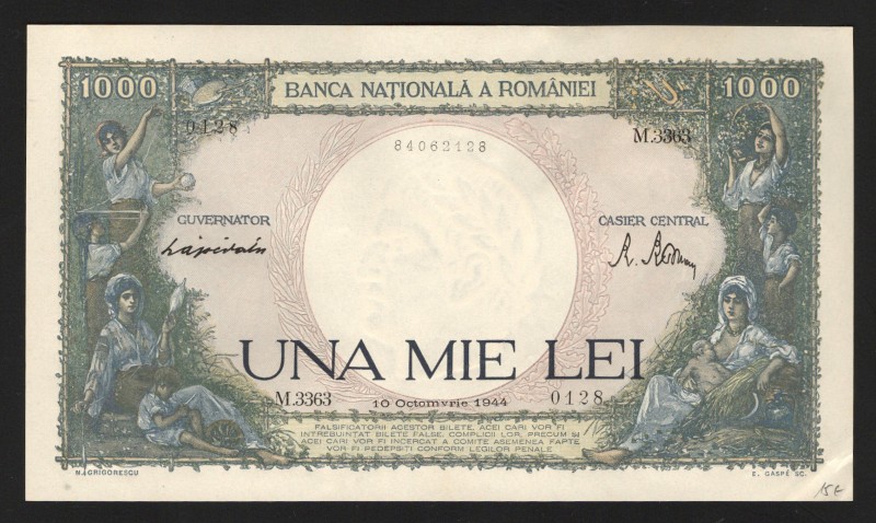 Romania 1000 Lei 1944
P# 52; UNC-