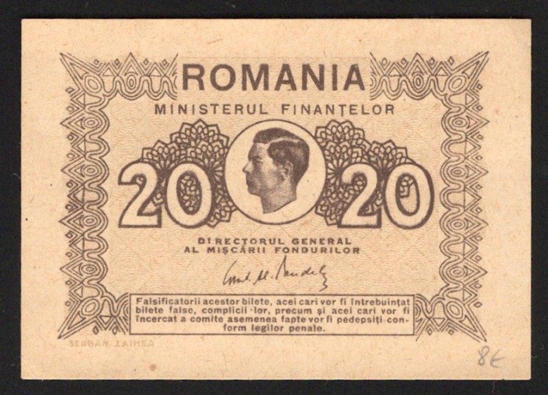 Romania 20 Lei 1945
P# 76; UNC-