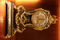 French Boulle Style Small Clock on the stand
French Boulle style small clock on the stand / Wooden clock / Covered with tortoiseshell and bronze / Br...