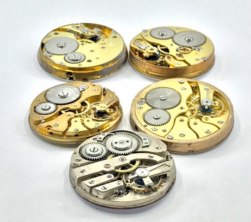 Lot of 5 Pocket Watcheses Movements
Lot of 5 pocket watch movements / Unknown w...