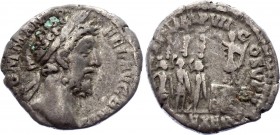 Roman Empire Denarius 186 - 187 AD
Unlisted Denarius Obv: MCOMMANTAVGPBRITFEL - Laureate head right. Rev: PMTRPXIIIMPVIICOSVPP Exe: FIDEXERC - Commod...