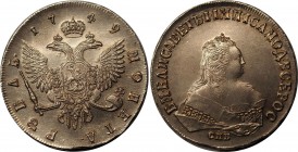 Russia 1 Rouble 1749 СПБ
Bit# 264; Silver, AU-UNC.