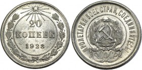 Russia - USSR 20 Kopeks 1923
Y# 82; Silver 3,60g.; UNC