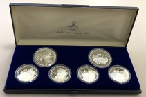 Russia - USSR Olympic Proof Set of 6 Coins 1977
Silver Proof; The First Set of Moscow Olympic Games - The Cities; With Blue Box