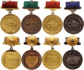 Russia - USSR Set of Motocross Medals 1960-68
Avers# 2x-3778d Gold; #3788a Silver; #3791 Bronze; Committee on Physical Education and Sports under the...