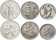 Czechoslovakia 10-25-50 Korun 1955
Silver, UNC.