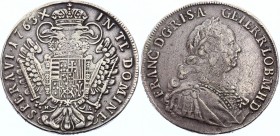 Austria 1/2 Thaler 1763 HA
KM# 2036; Silver; Franz I; XF Unmounted