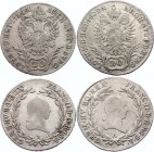 Austria 2 x 20 Kreuzer 1794 B & 1802 A
KM# 2139; Silver; Franz II