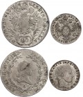 Austria 3 & 20 Kreuzer 1806 & 1840 A - Wien
Silver