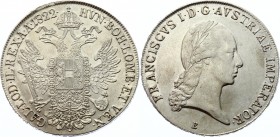 Austria Thaler 1822 B (+VIDEO)
KM# 2162; Francis I of Austria. Silver, AUNC-, mint luster remains.