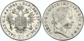 Austria 20 Kreuzer 1846 A - Wien
KM# 2208; Silver; Ferdinand I; XF