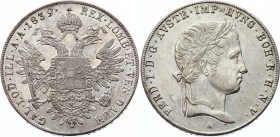 Austria Thaler 1839 A - Wien (+VIDEO)
KM# 2240; Ferdinand I. Silver, AUNC, remains of mint luster.