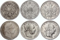 Austria 3 x 1 Florin 1859 - 1892
Silver; Franz Joseph I