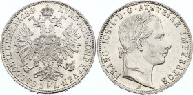 Austria 1 Florin 1861 A - Wien
KM# 2219; Silver; Franz Joseph I; UNC