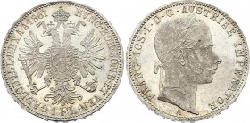 Austria 1 Florin 1861 A - Wien
KM# 2219; Silver; Franz Joseph I; UNC