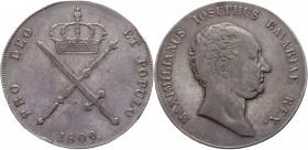 German States Bavaria Thaler 1809
KM# 706; Silver 29,26g.; Maximilian IV Josef; XF