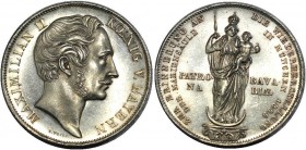 German States Bavaria 2 Gulden 1855
КМ# 848; Silver; Madonna Column in Munich; UNC; Mint luster