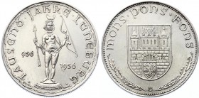 German States Braunschweig-Wolfenbüttel Silver Medal "1000 Jahre Lüneburg" 1956
Silver 12.17g.; UNC