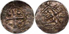 German States Dortmund Denar 1027-1039 
Holy Roman Empire, Konrad II. Silver, 1.28g.