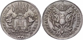 German States Hamburg 32 Schilling 1762 OHK
KM# 435; Silver 18,34g.; XF+