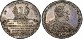 German States Hohenlohe-Kirchberg Thaler 1737
Dav. 2357. Karl August, on the Death its father Friedrich Eberhard. Silver, UNC with amazing patina and...