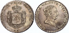 German States Waldeck Pyrmont Konventionstaler 1811 FW
Dav. 923, J. 11; Georg, 1805-1813 in Pyrmont, 1812-1813 in Waldeck. Arolsen mint. Silver, XF. ...