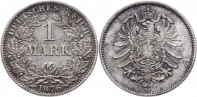 Germany - Empire 1 Mark 1876 A
KM# 7; Silver 5,45g.; XF