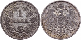 Germany - Empire 1 Mark 1893 E Key Date
KM# 14; Silver 5,48g.; Wilhelm II; XF