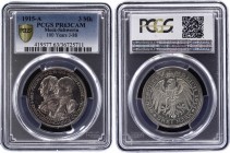 Germany - Empire Mecklenburg-Schwerin 3 Mark 1915 A PROOF PCGS PR64CAM
KM# 340; J. 88; Friedrich Franz IV; 100 Years as Grand Duchy. Silver; Proof. M...