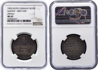 Germany - Empire Saxony 2 Mark 1905 Mint Visit NGC MS63
Sachsen. Friedrich August III. (1904 - 1918). Gedenkmünze in 2 Mark-Größe (Silber). 1905. Auf...