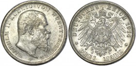 Germany - Empire Wurttemberg 3 Mark 1914 F
КМ# 535; Silver 16,61g.; Mint luster