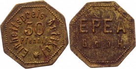 Germany East Prussia Konigsberg Jeton 50 Pfennig Department Store EPEA 1918 -20
Maksimov# 188; Brass 2,69g.; VF+