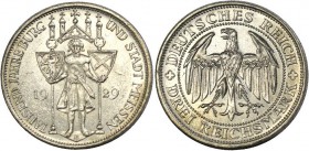 Germany - Weimar Republic 3 Reichsmark 1929 E
КМ# 65; Silver 14,90g.; Mint luster