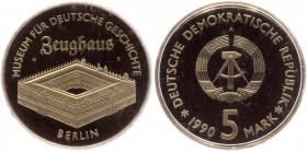 Germany - DDR 5 Mark 1990 A
KM# 135; Copper-Nickel-Zink; Zeughaus Museum in Berlin; Mintage 4200 Pcs; Proof