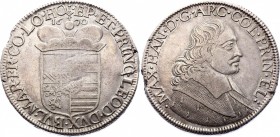 Liege 1 Patagon 1670
KM# 80; Silver; Maximilian Henry of Bavaria; XF, Edge defect