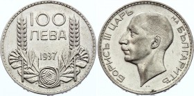 Bulgaria 100 Leva 1937
KM# 45; Boris III; Silver; AUNC