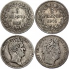 France 4 x 5 Francs 1831-1867
Silver, VF