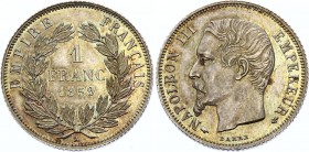 France 1 Franc 1859 A Napoleon III
KM# 779.1; Silver; XF-AUNC