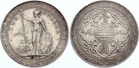 Great Britain 1 Trade Dollar 1909 B
KM# T5; Silver; "British Trade Dollar"; XF